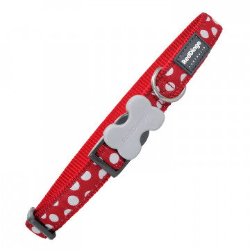 Gloria Red Dingo Collar para Perro Style WHITE SPOTS