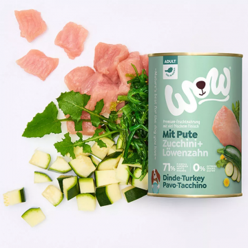 Wow Lata de Pavo con Calabacin para Perros