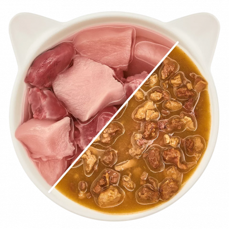 Wow Sobre de Pollo en Salsa para Gatos TEXTURA