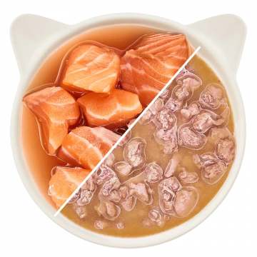 Wow Sobre de Salmon en Salsa para Gatos TEXTURA