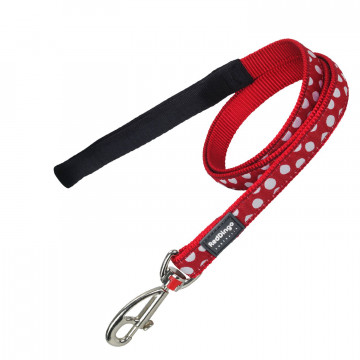 Gloria Red Dingo Correa para Perro Style WHITE SPOTS