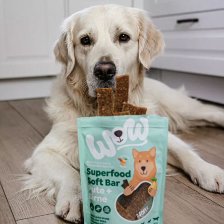 Wow Snacks Barritas de Pavo con Pera para Perros