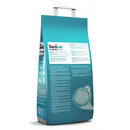 Sanicat Clumping White Arena Blanca Aglomerante Para Gatos Sin Perfume