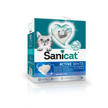Sanicat Active White Arena Para Gatos Sin Perfume