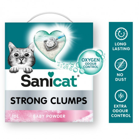 Sanicat Strong Clumps Arena para Gatos Con Aroma a Talco