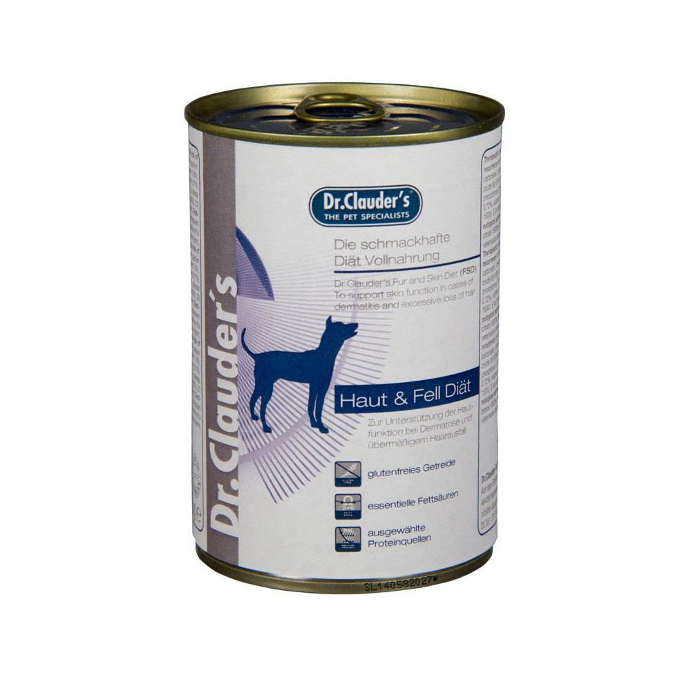 Dr.Clauders Lata Diet Hypoallergenic Piel y Pelo FSD para Perros