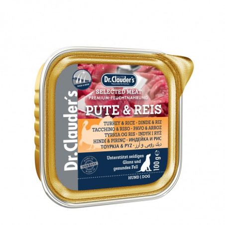Dr.Clauders Tarrina Premium de Pavo y Arroz para Perros