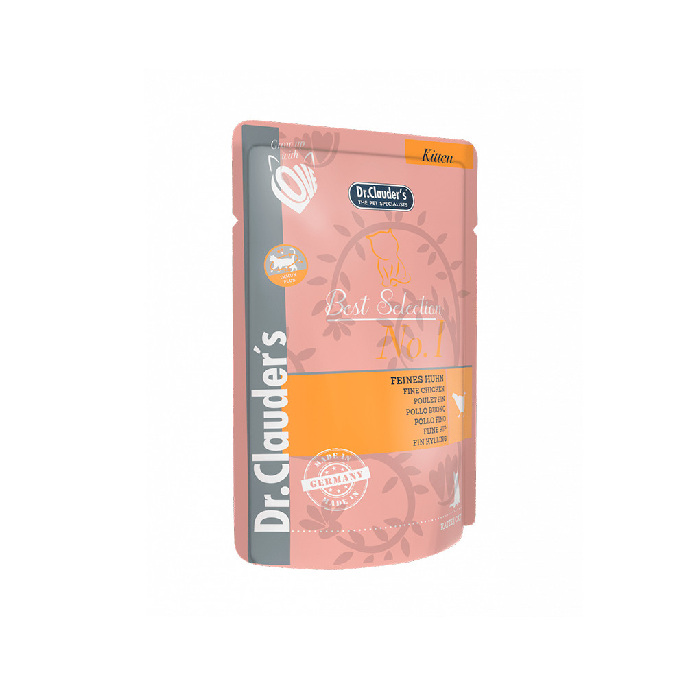 Dr.Clauders Pouch Best Selection Kitten de Pollo para Gatitos