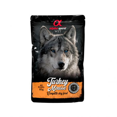 Alpha Spirit Pouch Paté para Perros 85 gr PAVO