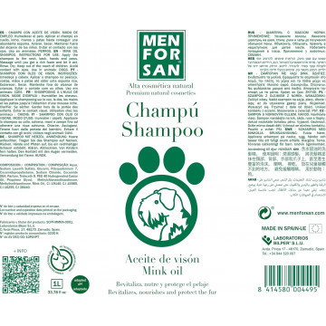 Menforsan Champú protector Aceite de Visón 1 LITRO ETIQUETA!
