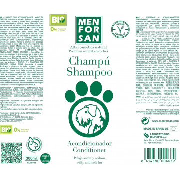 Menforsan Champú Acondicionador Antinudos 300 ML ETIQUETA
