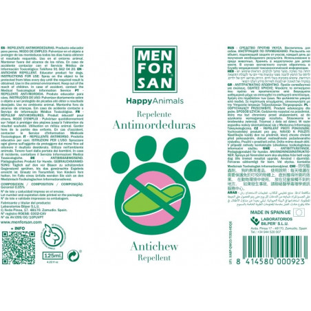 Menforsan Spray Antimordeduras Muebles y Objetos 125 ml etiqueta