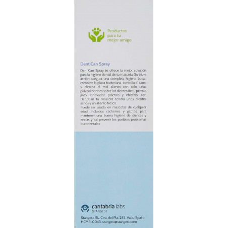 Stangest Dentican Spray Dental para Perros y Gatos ETIQUETA