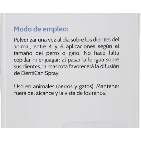 Stangest Dentican Spray Dental para Perros y Gatos ETIQUETA