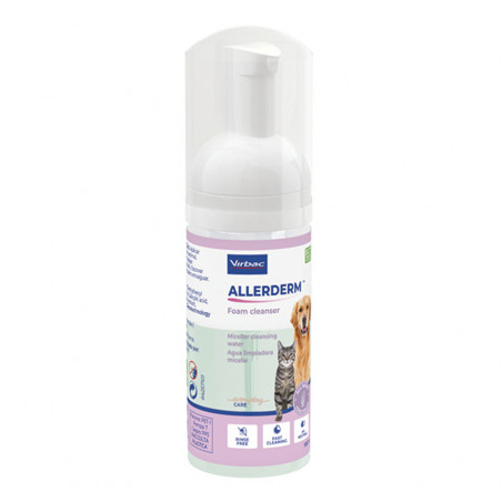 Virbac Espuma Limpiadora para Perros y Gatos Allerderm Foam 100 ml ETIQUETA