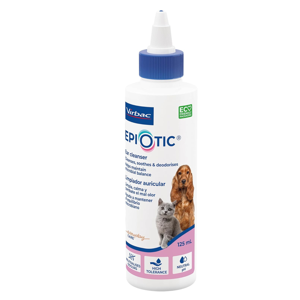Virbac Epiotic Formula avanzada Limpiador de oídos para Perros y Gatos