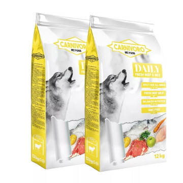 Carnívoro Daily Ternera, Pollo y Arroz Pack 2x12 Kg