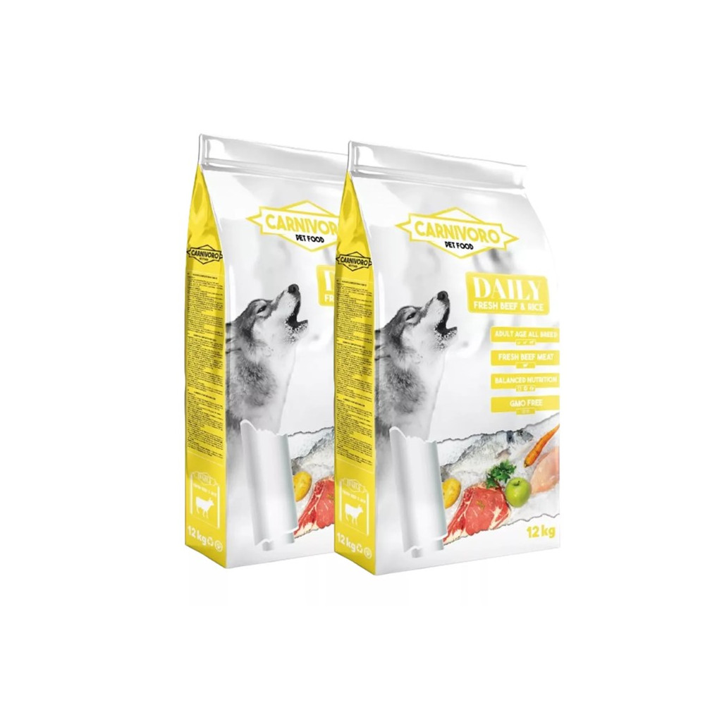 Carnívoro Daily Ternera, Pollo y Arroz Pack 2x12 Kg