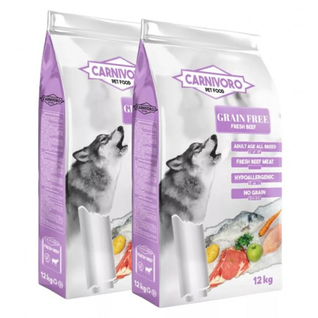 Carnívoro Grain Free Fresh Ternera y Lentejas 2 x 12 Kg