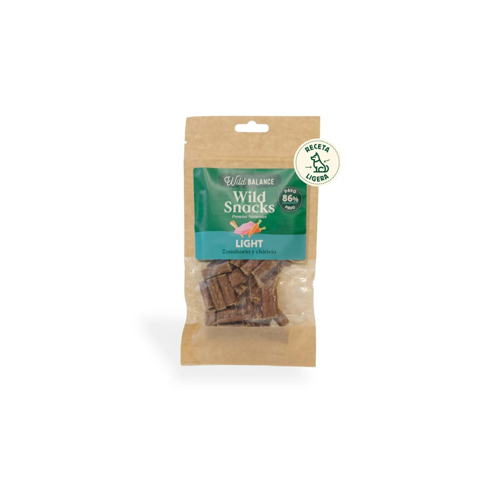 Wild Balance WILD SNACKS Premios Naturales Funcionales para Perros 75 Gr Light Pavo