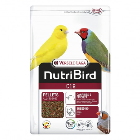 Versele-Laga NutriBird C19 Pienso Para Canarios, Pinzones Tropicales y Europeos 3 kg