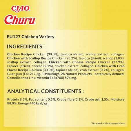Churu Cat Variedades de Pollo con Buey 20 uds