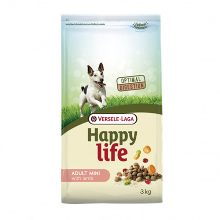 Versele-Laga Happy Life Adult Mini Comida Para Perros De Cordero 3 KG