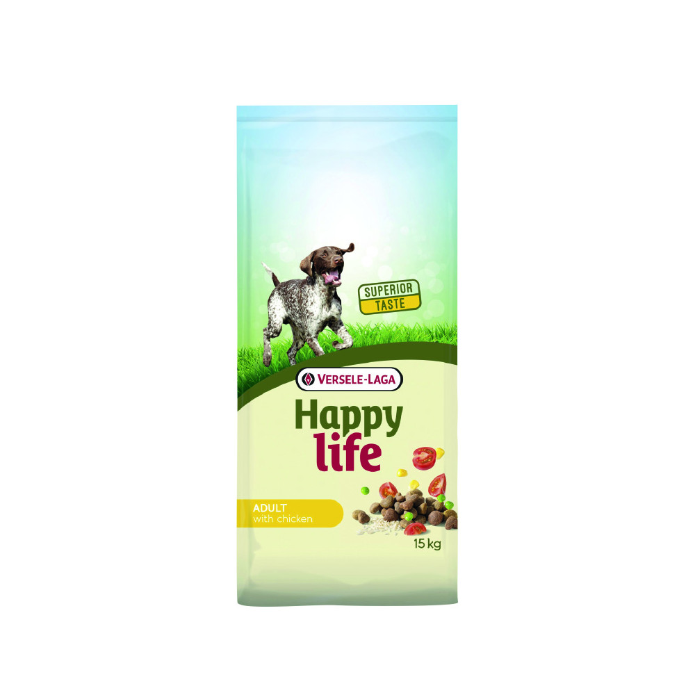 Versele-Laga Happy Life Adult Comida Para Perros De Pollo 3kg y 15 Kg