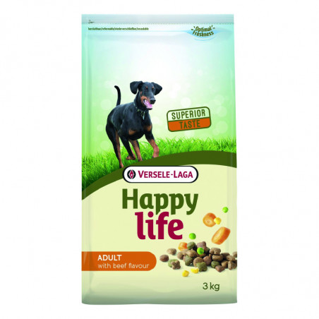 Versele-Laga Happy Life Adult Comida Para Perros De Ternera 3 kg