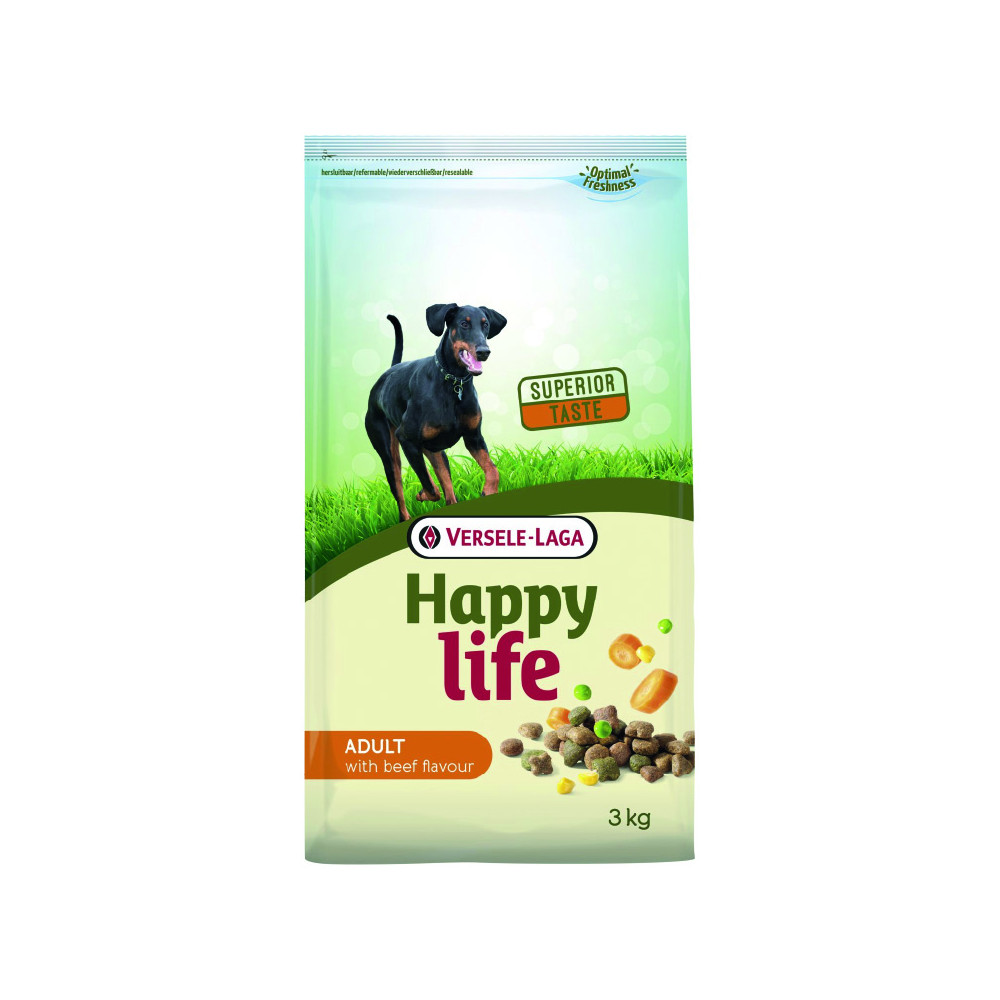 Versele-Laga Happy Life Adult Comida Para Perros De Ternera 3 kg