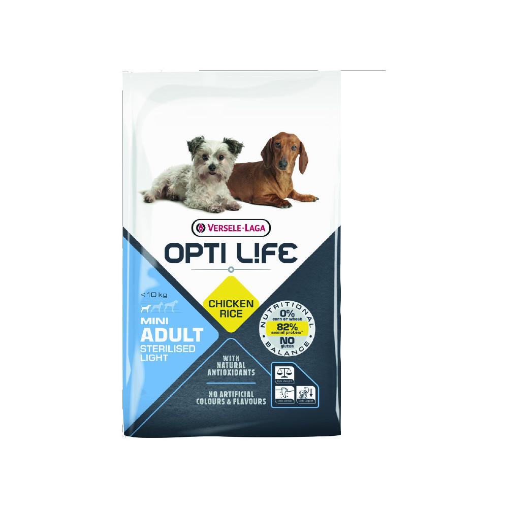 Versele-Laga Opti Life Adult Light Mini Comida Para Perros 7,5 kg y 2,5 kg