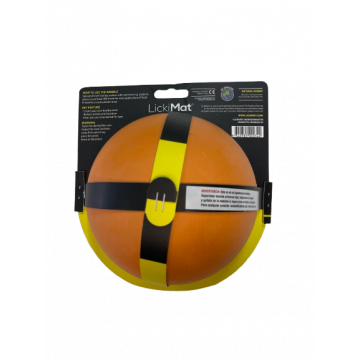 LICKIMAT Wobble Alfombrilla Comedero para Lamer color NARANJA etiqueta