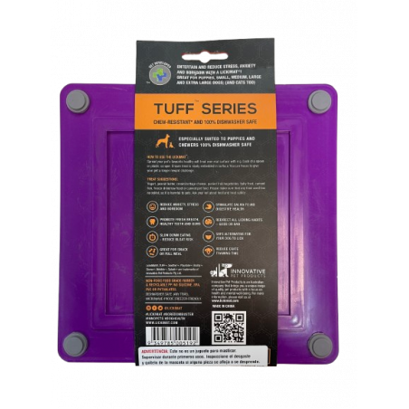 LICKIMAT Soother Tuff Alfombrilla para Lamer color MORADO etiqueta