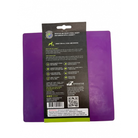 LICKIMAT Classic Soother Alfombrilla para Lamer color MORADO etiqueta