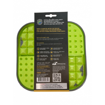 LICKIMAT Slomo Alfombrilla Plato para Lamer color VERDE etiqueta