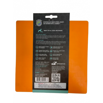 LICKIMAT Classic Playdate Alfombrilla para Lamer color NARANJA etiqueta