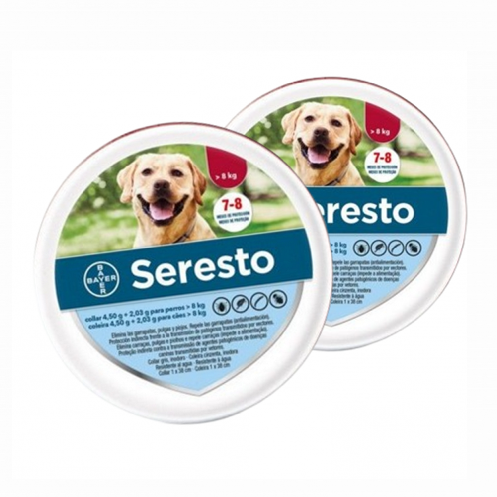 PACK AHORRO Seresto Collar Perros + 8 Kg / 70cm