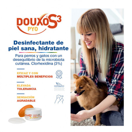 Douxo S3 Pyo Discos Desinfectantes de Algodón para Perros y Gatos