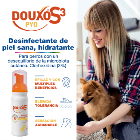 Douxo S3 Pyo Mousse Desinfectante para Perros y Gatos