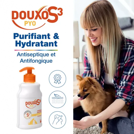 Douxo S3 Pyo Champú Desinfectante para Perros y Gatos
