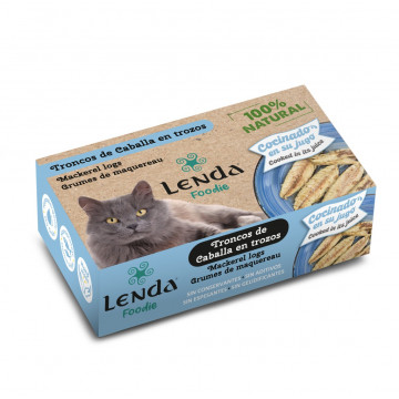 Lenda Foodie Lata Gato con Troncos de Caballa en Trozos