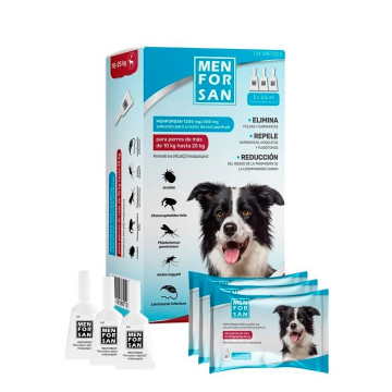 Imagen de Menforsan Pipeta Spot-On para Perros 3 Pipetas - 10-25 kg
