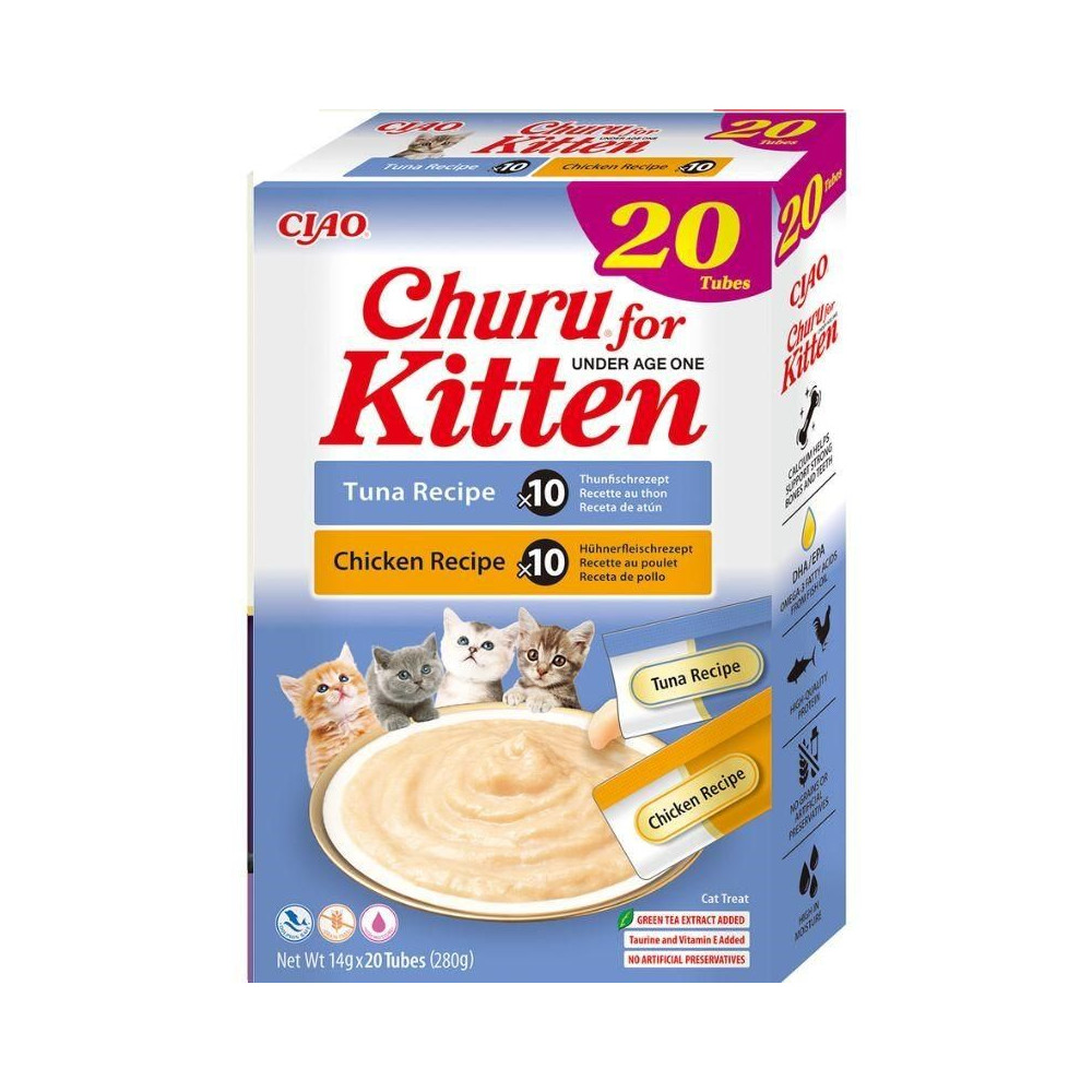 Churu For Kitten Caja Variedades Atún y Pollo