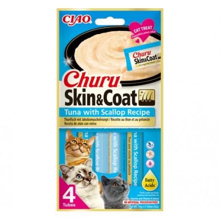 Churu Cat Skin & Coat Receta de Atún con Vieira
