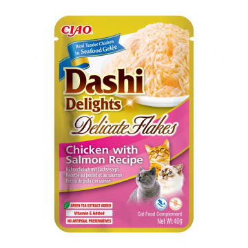 Churu Cat Dashi Delights Delicate Flakes Pollo con Salmón