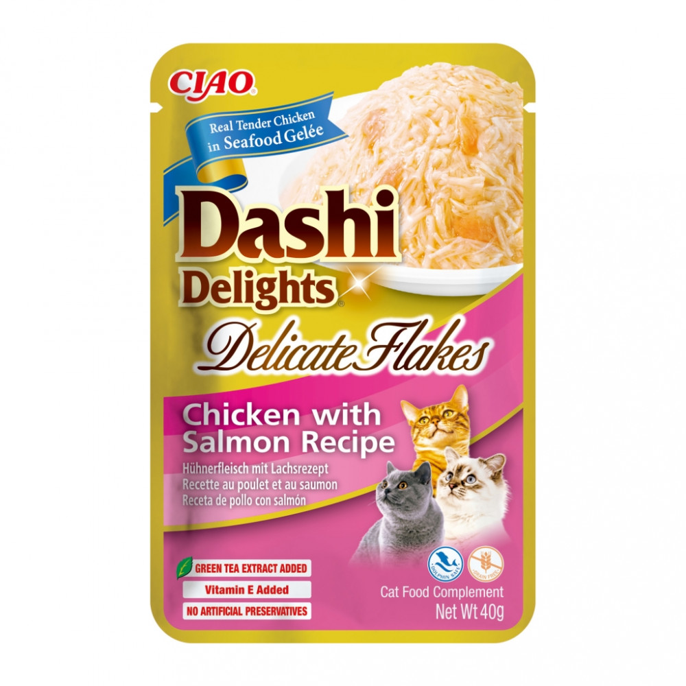 Churu Cat Dashi Delights Delicate Flakes Pollo con Salmón