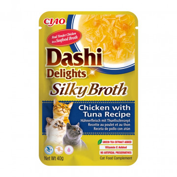 Churu Cat Dashi Delights Silky Broth Sopa de Pollo con Atún