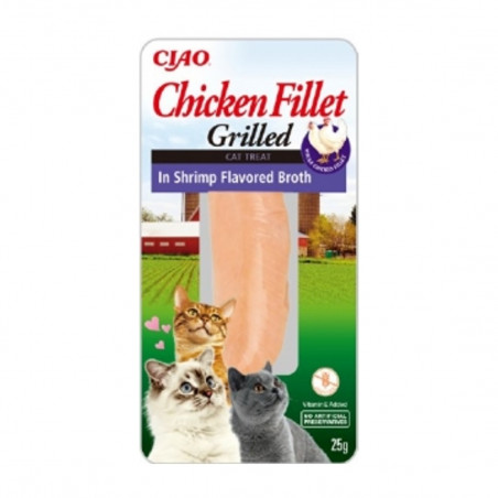 Churu Cat Filetes de Pollo a la Parrilla en caldo de Camarón