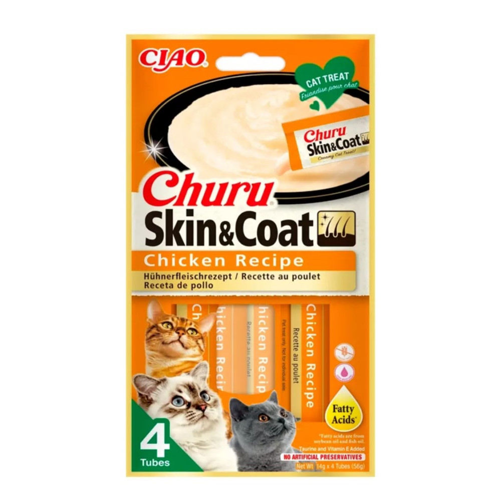 Churu Cat Skin & Coat Receta de Pollo 4 x 14 gr