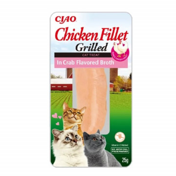 Churu Cat Filetes de Pollo a la Parrilla en caldo de Cangrejo